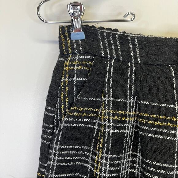 Slate & Willow Plaid Tweed Trouser pants black - XS - Picture 5 of 12